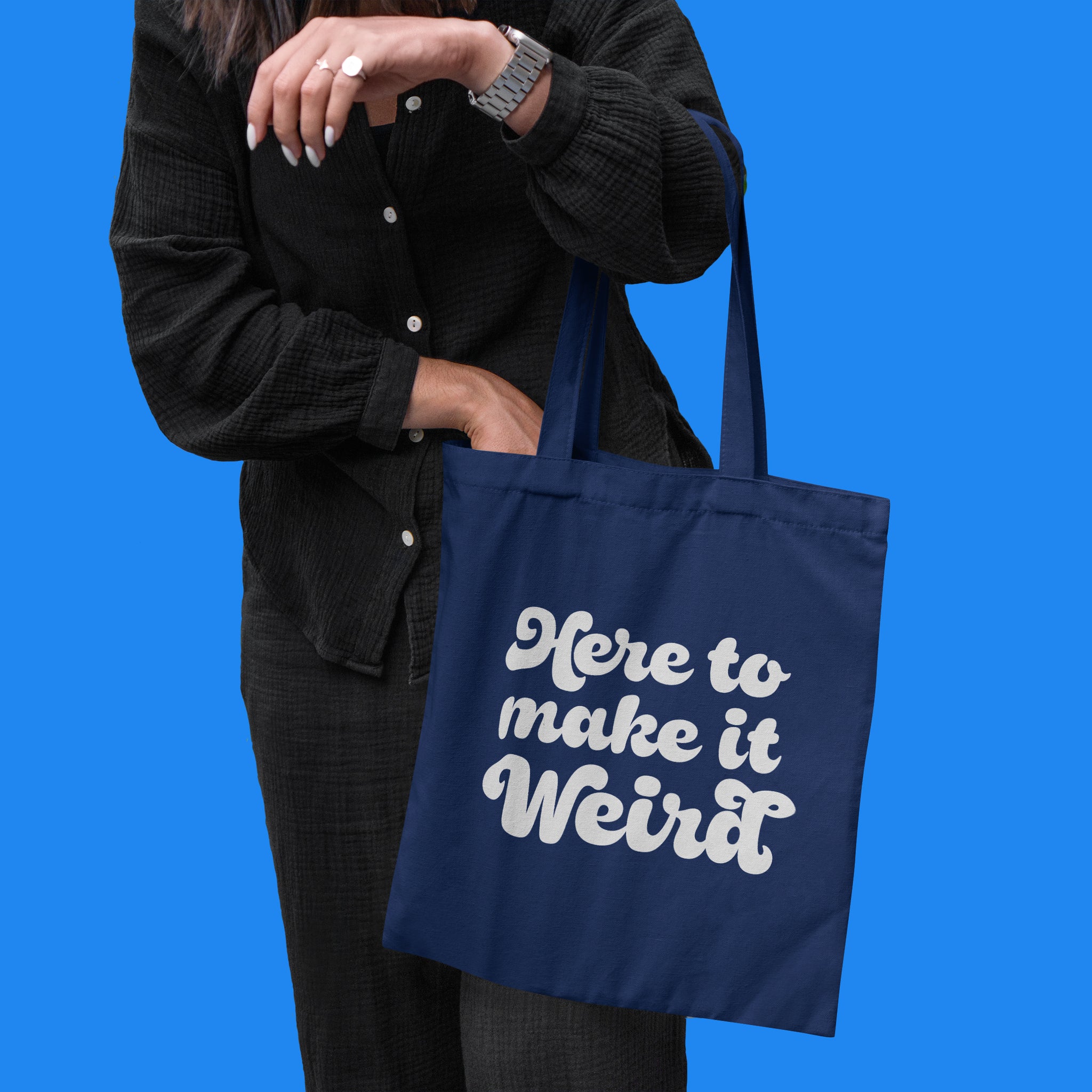 Here To Make It Weird Coastal Tote Bag