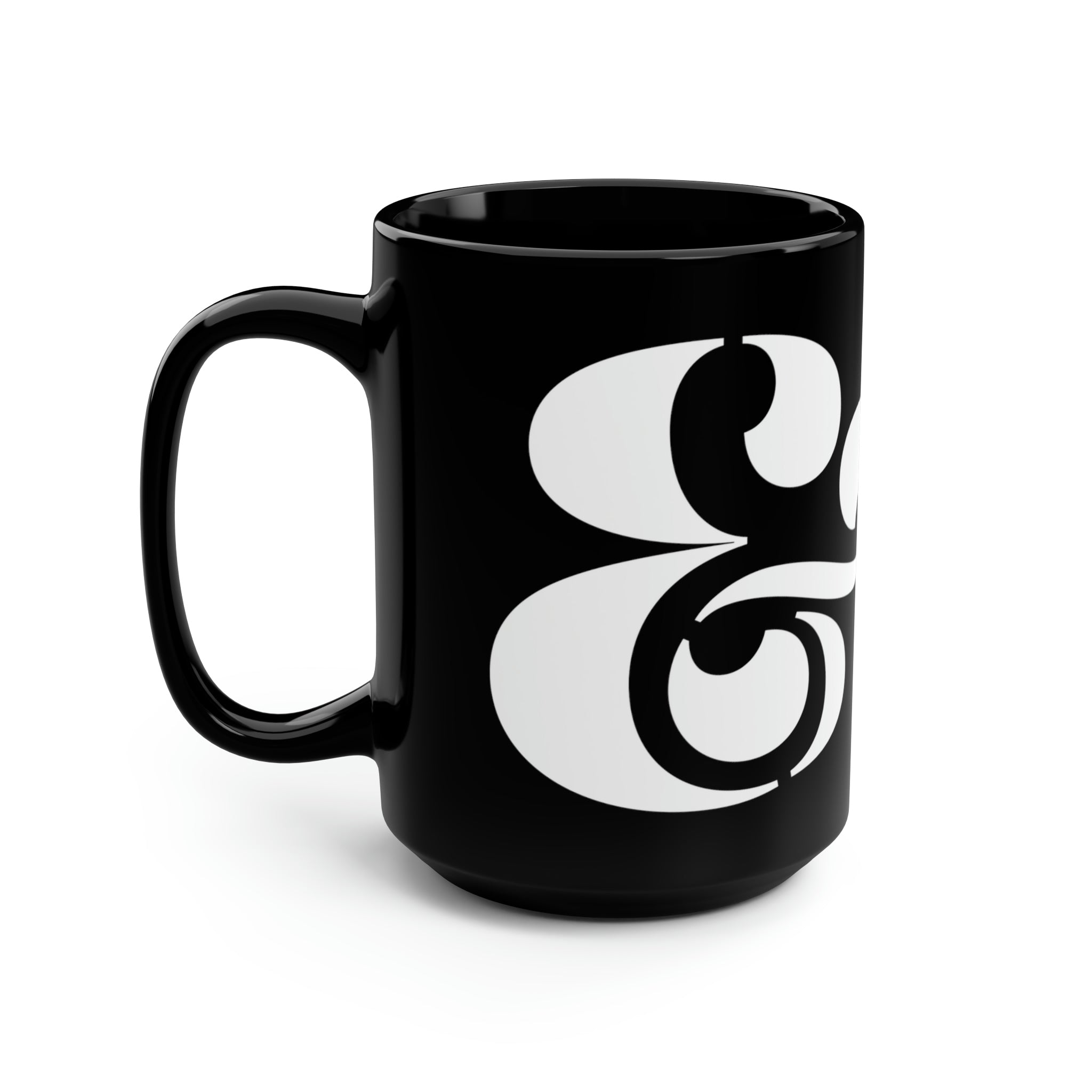 Lust Stencil Ampersand Black Mug, 15oz