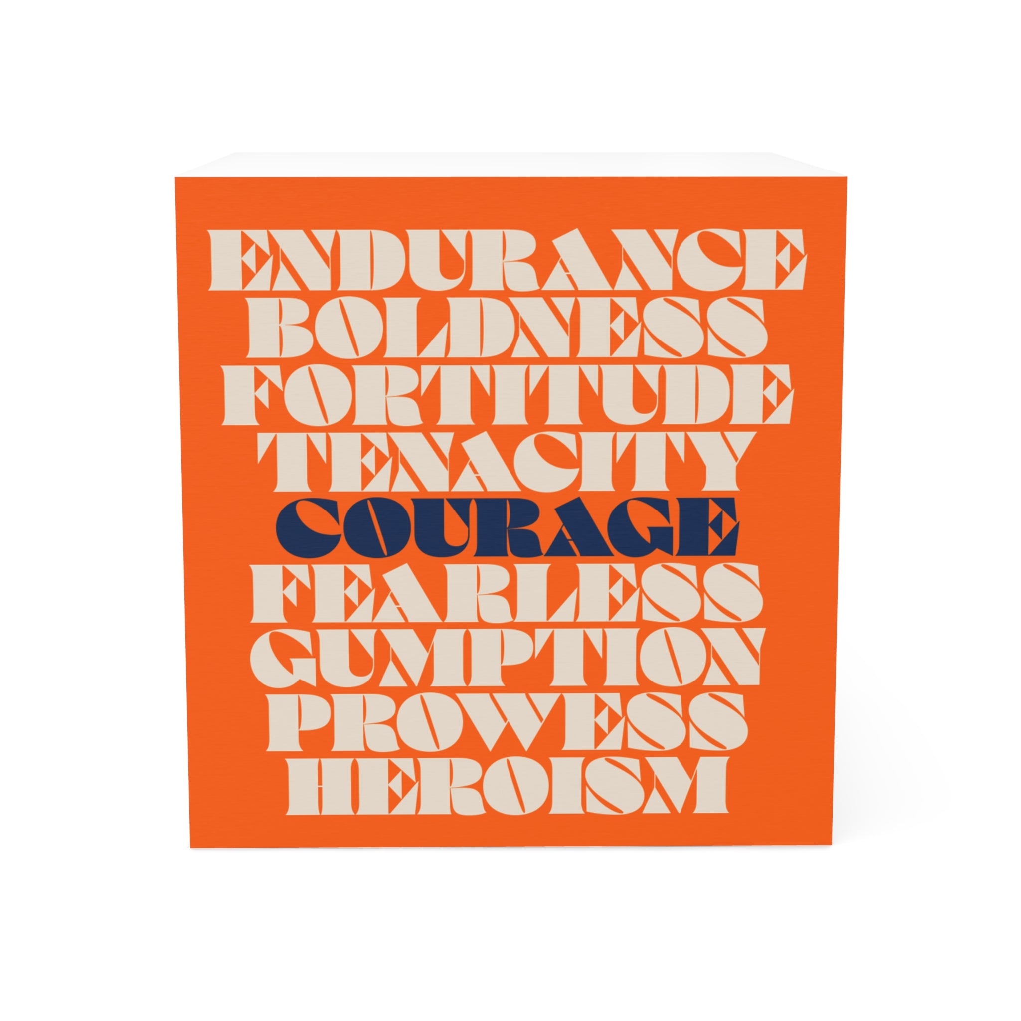 Courage Note Cube